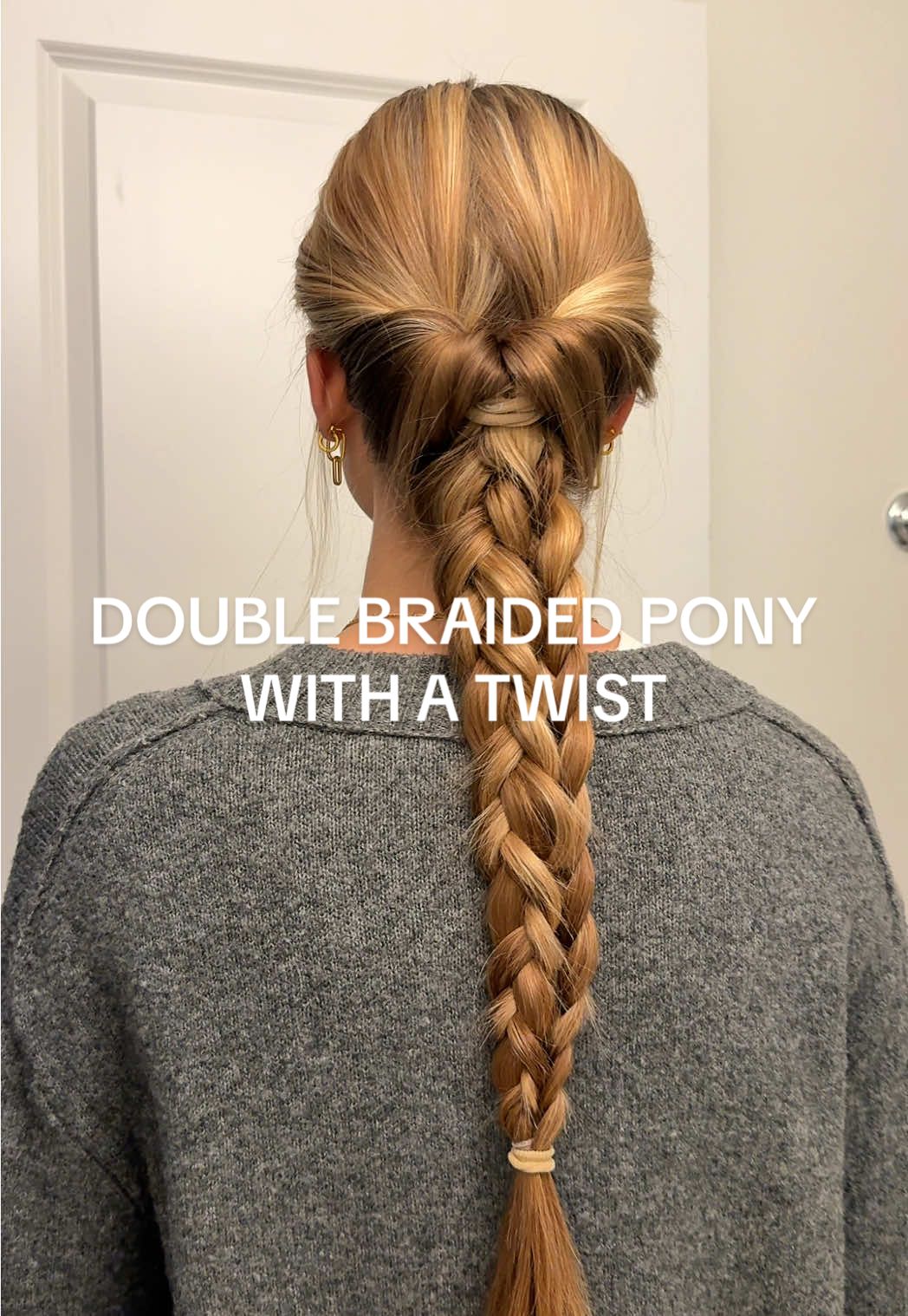 this would be such a cute hairstyle in the fall - a double braided pony with a ✨twist✨ #hairtok #hairinspo #fallhairstyles #fallhair #hairtutorial #easyhairstyles #noheathairstyles #heatlesshairstyles #longhair #braids #sweaterweather #fall2025 #fallaesthetic #fallvibes 