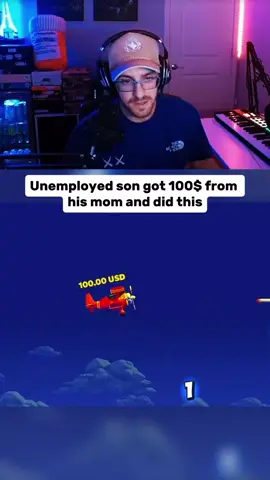 Unemployed son got 100$ from his mom and did this #streamer #kickstreaming 