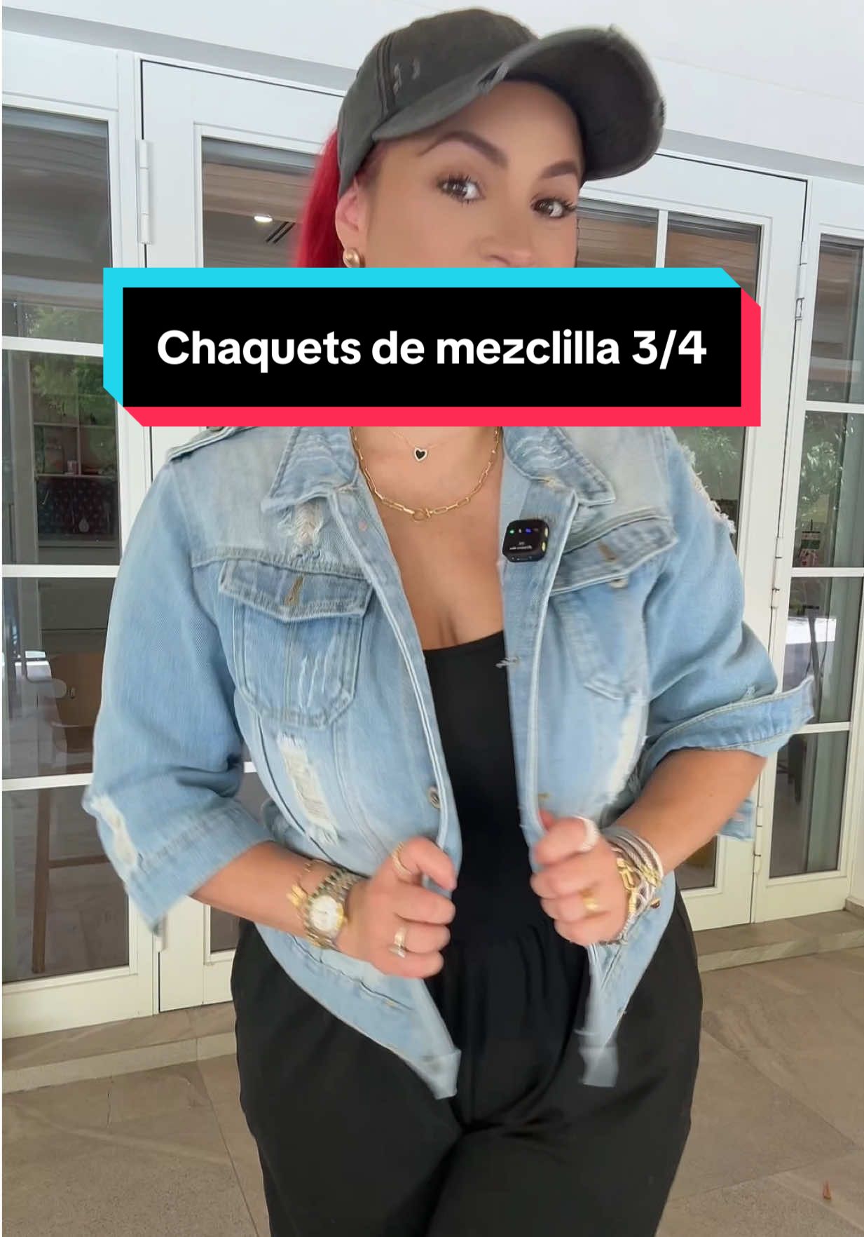 La chaqueta de mezclilla de 3/4 es ideal para usar en cualquier ocasión y elevar cualquier look #denimjacket#chaquetademezclilla#jacket#chaquetatrescuartos#tiktokshopbacktoschool#tiktokshopcreatorpicks#washeddenim  