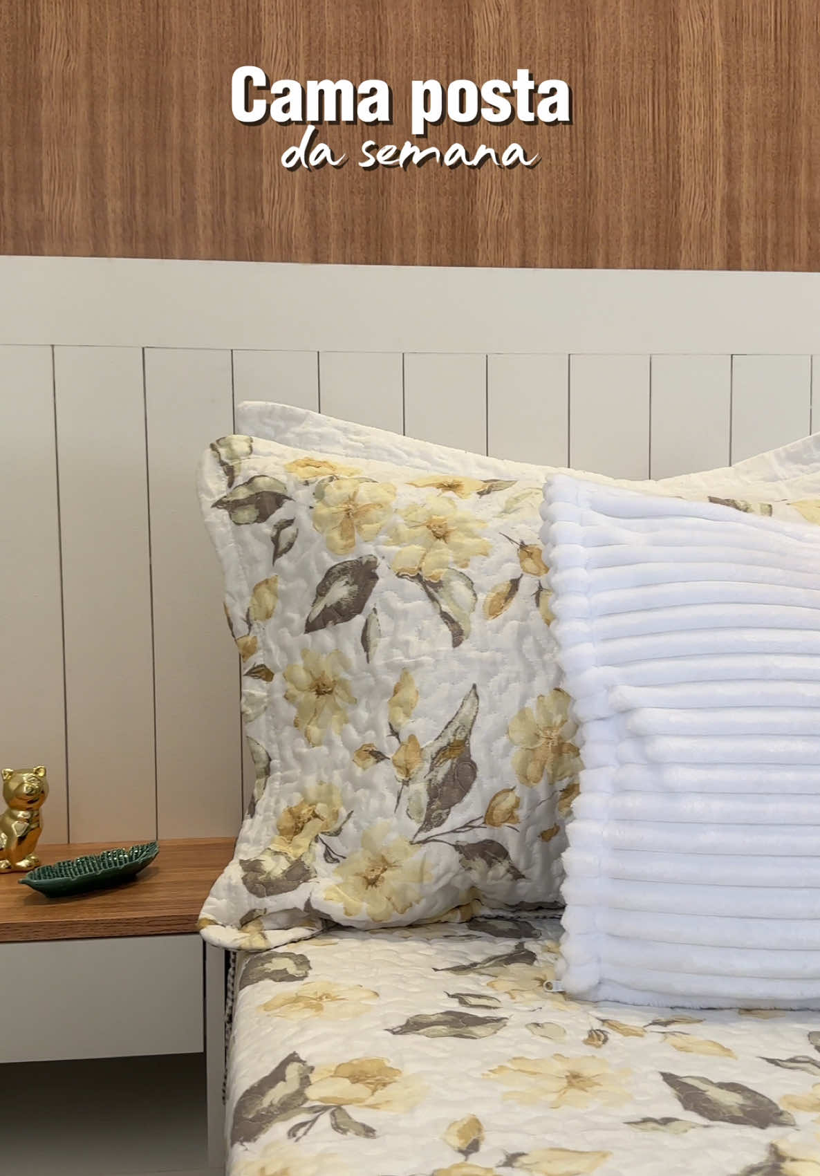 Cama posta da semana! 🥰😍❤️✨ #decoração #shiplap #camaposta #camapostadasemana #produtosshopee 