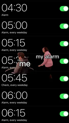 Not the actual screenshot from my phone 🫣 my husband is an actual saint #meme #MemeCut #multiplealarms #fyp #5moreminutes