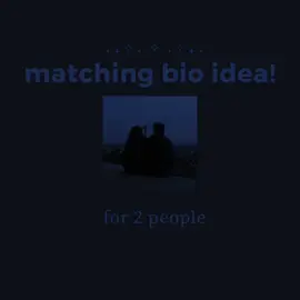 matching bio idea for 2 people! #Love #couple #Relationship #cute #matchingbio 