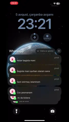 “Sən məni aldadın, amma mən ÖZÜMÜ ALDATMADIM. Get, yalanlarınla@Умри если меня не любишь)  yaşa!