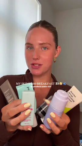 AFFORDABLE BREAKFAST 🫦👀 @KraveBeauty @Versed Skin @cocokind @The INKEY List @byoma @Bubble Skincare #esthetician #affordableskincare #skincarefavorites #skincareroutine #bestskincare #skincareproducts #whatmyskineats #whatmyskinate #affordableskincareproducts 