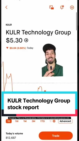 KULR Technology Group Inc stock. #stocks #investingforbeginners #kulr 