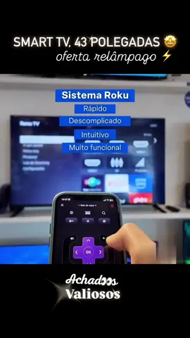 🎬 Transforme sua sala em um verdadeiro cinema! 📺 Smart TV 43” FHD Multi Roku TL056M ✔️ Imagem Full HD nítida e vibrante ✔️ Acesso fácil a Netflix, YouTube, Prime Video e mais! ✔️ 3 Entradas HDMI + 2 USB ✔️ Wi-Fi integrado: navegue direto da TV 🔥 Perfeita para maratonar suas séries favoritas! 💥 E o preço? Imbatível! Corre e garanta a sua antes que acabe!  🛒 Comenta que te envio o link!  #Achadinhos #Promoção #Ofertas #SmartTV #Roku 