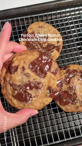 Small Batch Brown Butter Chocolate Chip Cookies Brown butter, melty chips, crispy edges, soft centers. The cookie of your dreams just dropped.  Ingredients: 1/4 cup butter 1/4 cup white granulated sugar 2 tbsp brown sugar 1 tsp vanilla extract 1 tbsp milk pinch of salt 1/3 cup + 1 tbsp flour 1/4 tsp baking soda Half a chocolote bar, chopped or 1/3 cup chocolate chips For full recipe, search brown butter choclate chip cookies on my blog linked in bio #chocolate #cookies #chocolatechipcookies 