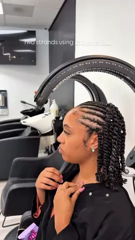 Two Strands Using Twelve12beaute Products  at our twelve12salon 🌱 Products Used: Twelve12 Heatless Style Kit (Clover Scent) + Moisture Shampoo.