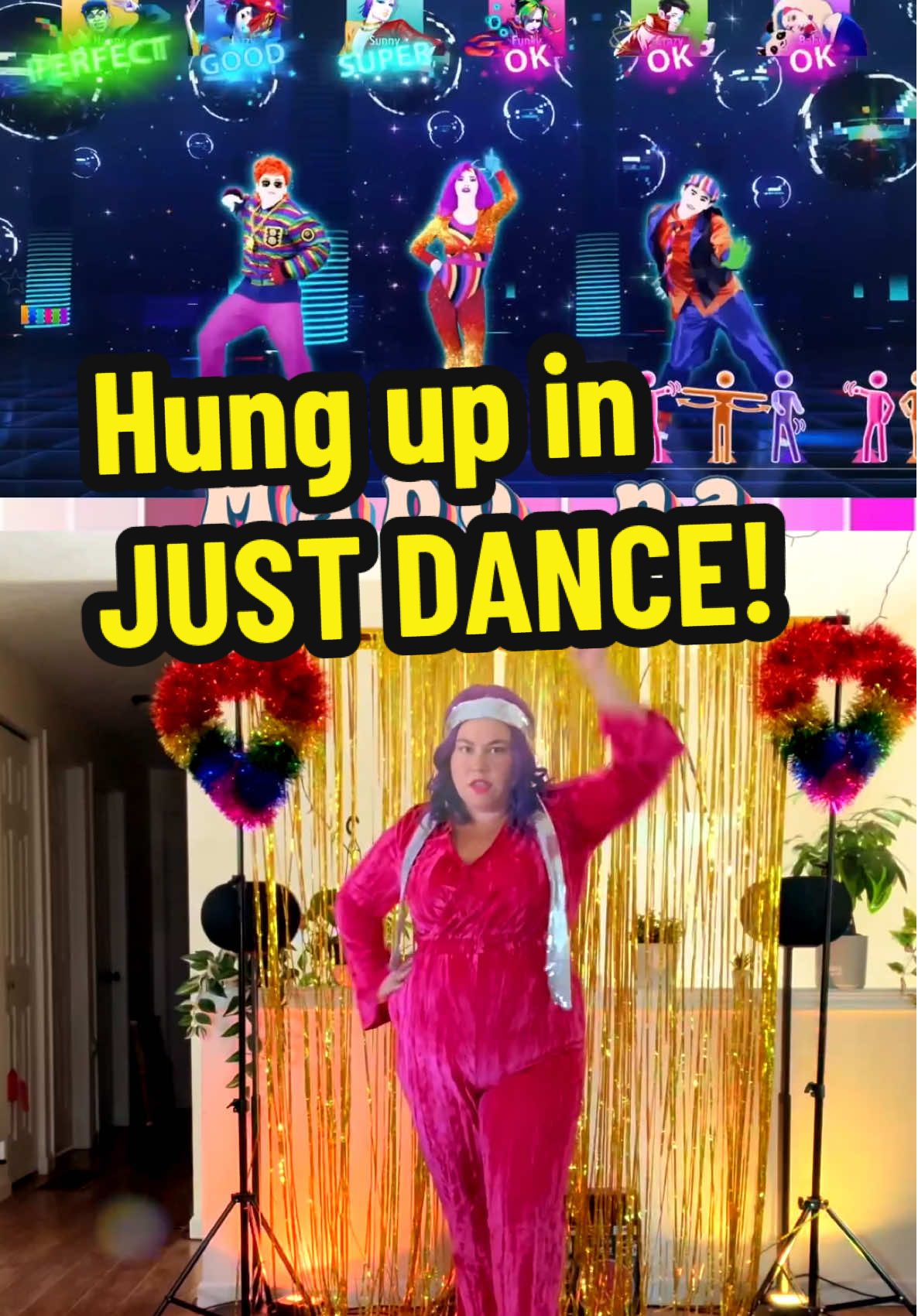 Who is ready for the next JUST DANCE?!? 💃🏻 🕺🏻 🪩 I have partnered with Ubisoft to produce this content! @justdancegame @Ubisoft #ubisoftpartner #ad #justdance #dancetok #game #trending #hungupmadonna #hungup #OOTD 