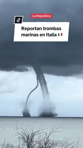 Estás trombas marinas fueron vistas en el Delta del Po, en Italia 🇮🇹 || #Italia #TrombaMarina #FenomenoNatural #DeltaDelPo #LaRepublica 