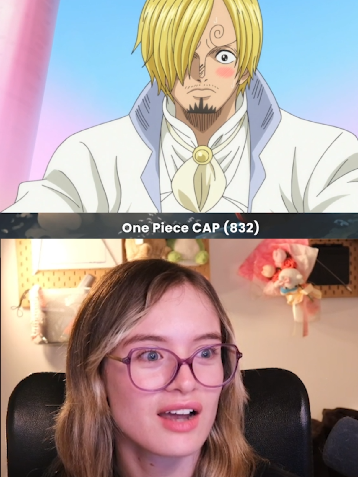 SANJI VE EL TERCER OJO DE PUDDING #nicolefonseca08 #goda #animegirl #onepiece #nicolefonseca #LUFFY #WHOLECAKE #SANJI #ONEPIECE #ANIME #REACCION #Twitch