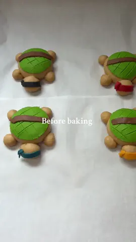 Before & after baking ninja turtles inspired conchas 🐢💚 #conchas #pandulce #mexicansweetbread #bread #baking #ninjaturtles #ninja #turtles #teenagemutantninjaturtles #cute #fyp #beforeandafter #parati 