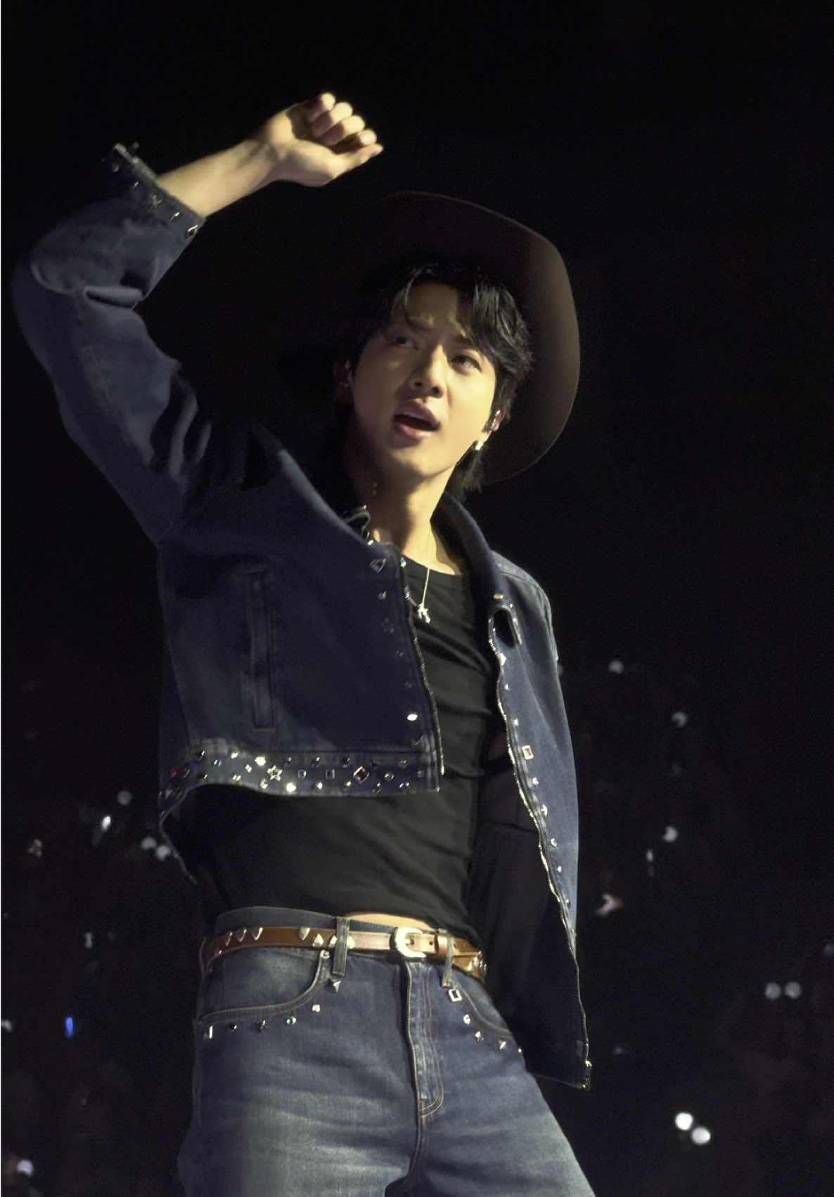 cowboy seokjin… that’s it. #seokjin #jin #ropeit #runseokjin #runseokjinlondon @BTS @The O2 