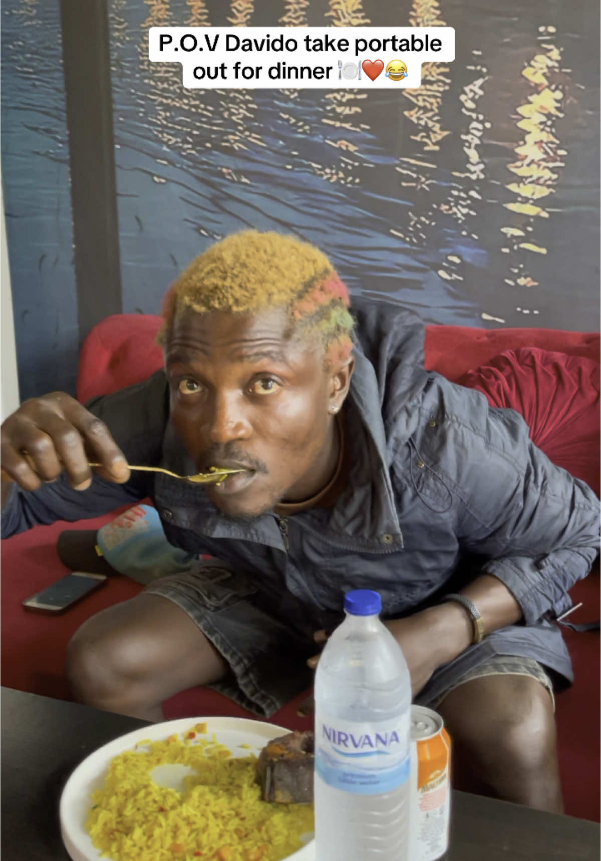 P.o.v Davido take portable out for dinner 🍽️❤️😂 #davido #portable #30bg #reel #trendingvideo 