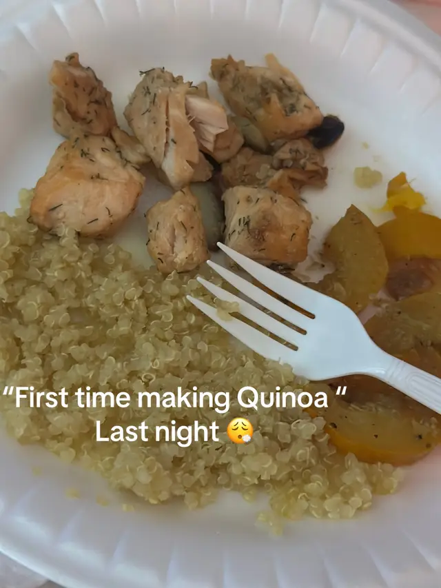 Last night I made salmon bites and sautéed some squash and onion, and I decided to try quinoa! It was a hit in the “Collins” household! I will be making it again!  My content, not my music 