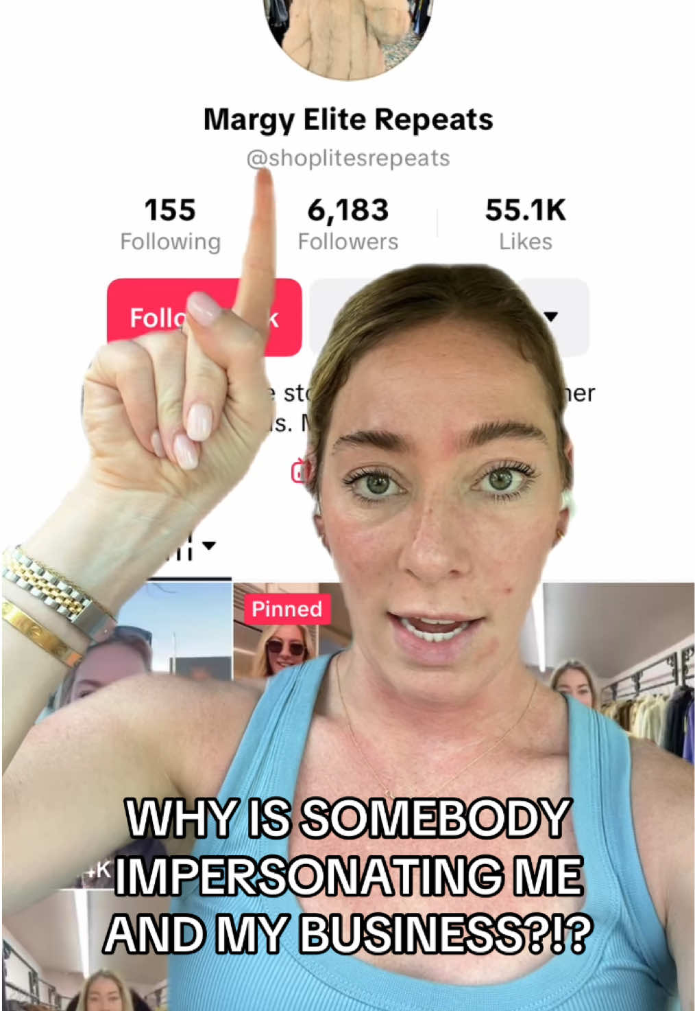 posting this video for awareness. Please do not fall for this scam. @Shoplitesrepeats is impersonating me and my business, Elite Repeat. Tiktok had taken down the other account that was impersonating me and my business, but this person, whoever it is keeps on creating new profiles. If you make an online purchase with Elite Repeat, there are certain steps to go through in order to make that purchase (and purchasing online is all done with me!). Lastly, I’d like to say thank you to everybody that has reached out about the impersonations. I’m so lucky to have such a great online community here on TikTok. 💕💗  ##furs##furcoat##fraud##scam##impersonator##business##businessowner