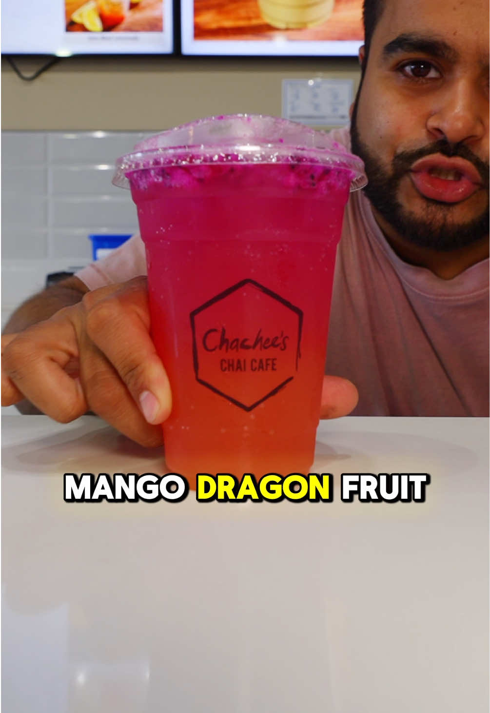 Mango dragon fruit 🥭🐉😍 📍4 locations across the GTA #mango #mangodrink #dragonfruit #refreshment #refresher #summerdrinks #cafe #spritzer #bestdrink #drinkmix #drinktok #café #viraldrink #chacheeschaicafe 