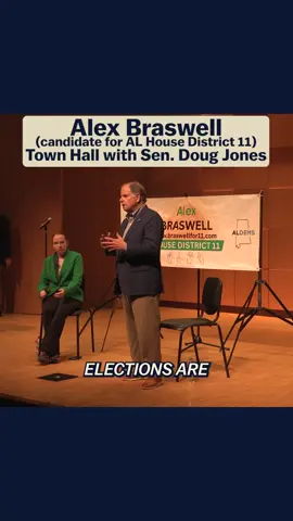 We believe in fighting the good fight even where the fight is hard. @Alex Braswell is a dynamic candidate who is doing just that in AL House District 11. Check out her town hall with Sen. Doug Jones. 
