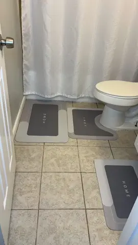 Alfombras de baño 3 piezas #bathroomtoiletmat#bathroomdecor#waterabsorbentmat#bathmusthaves#bathmat 