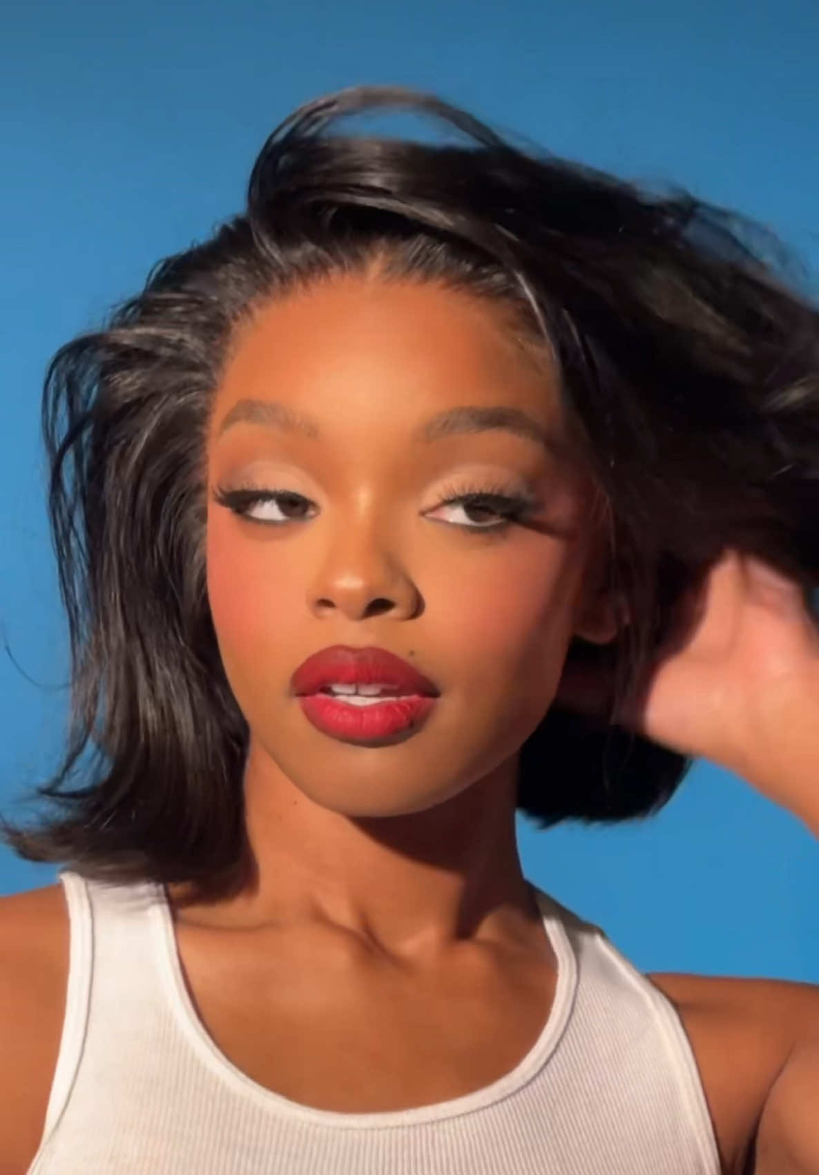 Glam on the prettiest girl 😍  #lamakeupartist #marsaimartin #fentybeauty #wakeupandmakeup #fypage 