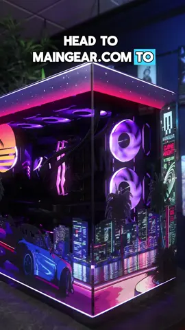 Ready to game in the fast lane? 🏎️🌴 Take the Night Drive RUSH for a spin⚡ #MAINGEAR #RUSH #Artist #CustomPC #GamingRig #PC #GamingPC #PCGaming #PCSetup #PCBuild #RGB #SimRacing