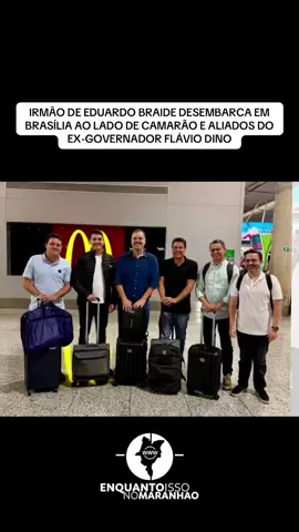 O irmão do prefeito Eduardo Braide de São Luís, deputado estadual Fernando Braide, desembarcou nesta terça-feira (05), em Brasília, ao lado do vice-governador, Felipe Camarão (PT), e de aliados do ex-governador Flávio Dino e atual ministro do Supremo Tribunal Federal (STF). Fernando esteve acompanhado dos deputados estaduais Leandro Bello, Rodrigo Lago, Carlos Lula e Ricardo Rios. O registro foi compartilhado nas redes sociais por Marcio Jerry, que deu boas vindas ao grupo de oposição ao governador Carlos Brandão.  O encontro da capital federal, aconteceu no dia em que o ministro Flávio Dino, determinou que a Polícia Federal (PF), investigue a indicação do advogado pessoal de Carlos Brandão, Flávio Vinícius Araújo Costa, para o Tribunal de Contas do Estado do Maranhão (TCE).