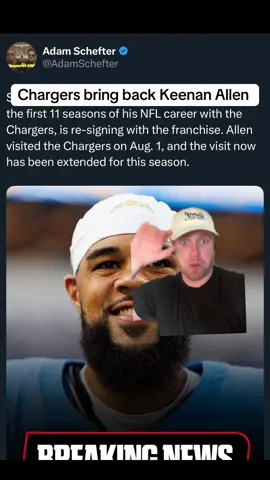 BREAKING: Chargers bring back WR Keenan Allen #chargers #boltup #keenanallen #nfl 