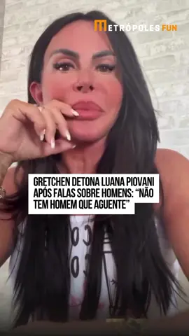 Eita! #Gretchen desabafou nas redes sociais após #viralizar uma entrevista de #LuanaPiovani dizendo que os homens não se apaixonam e só se interessam por s3xo. Durante participação em um podcast, a atriz disse que 