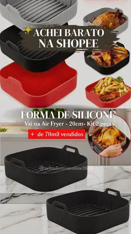🔥🔥🔥🔥🔥🔥🔥🔥🔥 O CAMPEÃO DE VENDAS DA SHOPEE ✨️FORMA DE SILICONE - AIR FRYER GRANDE 20CM QUADRADA - KIT 2 PEÇAS✨️ + DE 70 MIL VENDIDOS  LINK NA BIO 👉🏾 COLEÇÃO DA SHOPEE E NOS COMENTÁRIOS. SE NÃO CONSEGUIR ACHAR, SÓ ME AVISAR QUE TE ENVIO 😊 ID do produto: CGC-NTE-UWD . . #airfryer #formasilicone #campeaodevendas #shopeebrasil #afiliado #shopee #achadinhosonline #achadinhosonline2025 #viralreels #tendencia #casamoderna #jovemsenhora