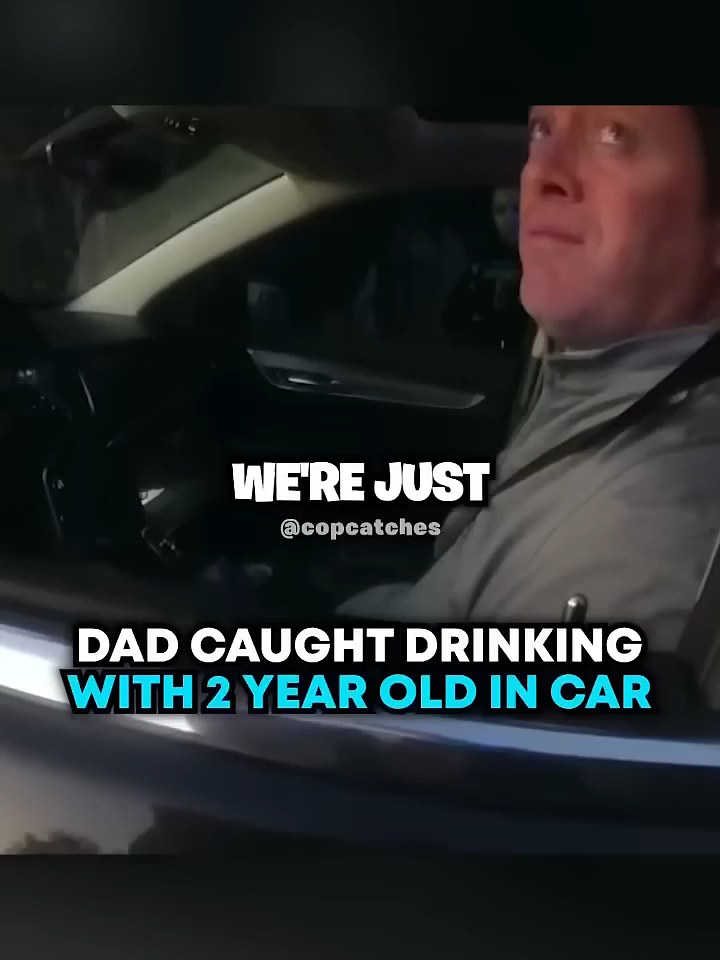 Dad Caught DRINKING With 2 Year Old in the Car 🤯😅