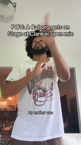 POV: it’s 2080 and you walk into clanker spoken word but a cyborg just grabbed the mic  #clanker 
