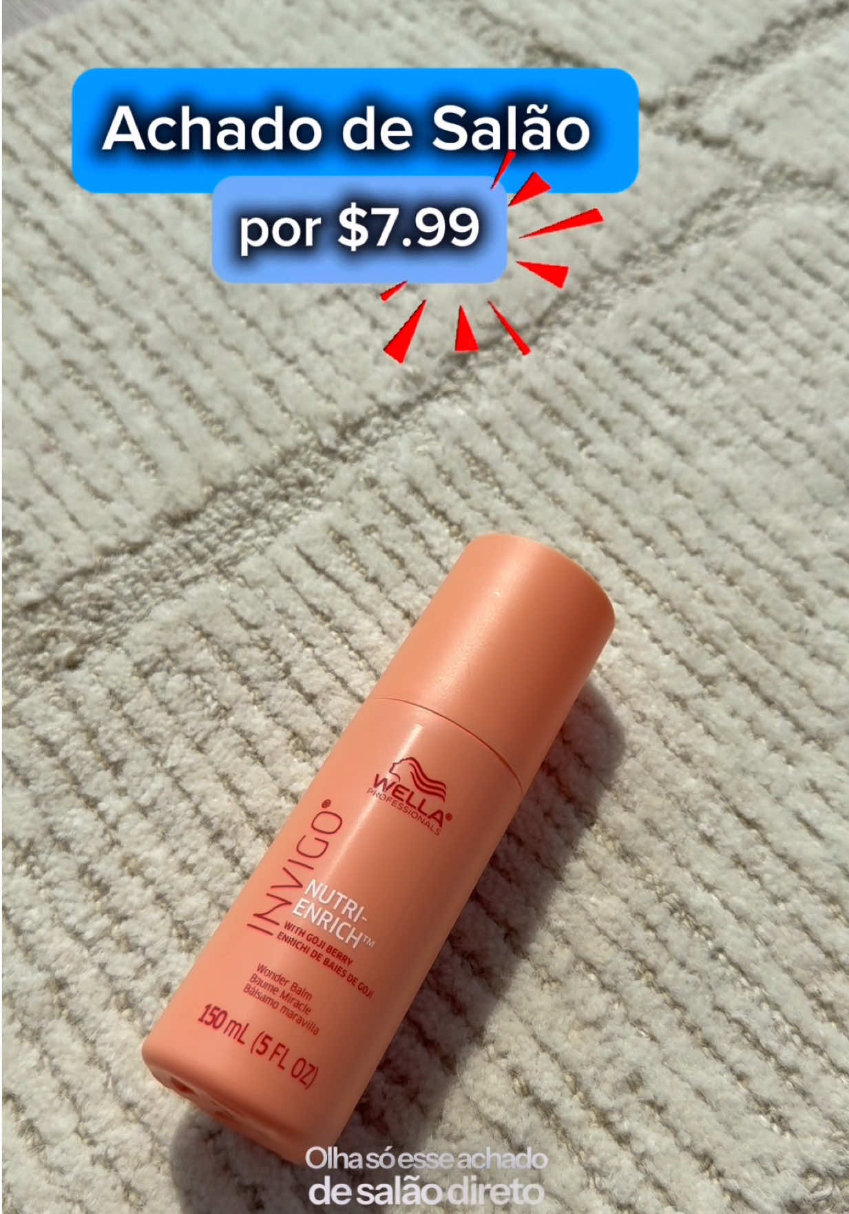 💆‍♀️✨ Achado de farmácia com resultado de salão! Esse leave-in da Wella Professionals, linha Nutri-Enrich, é simplesmente perfeito pra quem tem cabelo seco, danificado ou com frizz. 🌿 Com Goji Berry, ele nutre profundamente, dá brilho, maciez e não pesa NADA nos fios. 💁‍♀️ E o melhor? 👉 Não precisa enxaguar! É só aplicar no cabelo úmido ou seco, do meio às pontas, e pronto! 💸 Aqui nos EUA ele custa só $7,99! Mais um daqueles produtos que valem a pena importar — e eu garanto isso! 📦 Quer que eu traga esse pra você? 📝 Me conta aqui nos comentários: Você já conhecia esse produto ou ficou com vontade de testar? #shopperdelaware #wella #wellausa #importadosdosEUA #importadosoriginais  