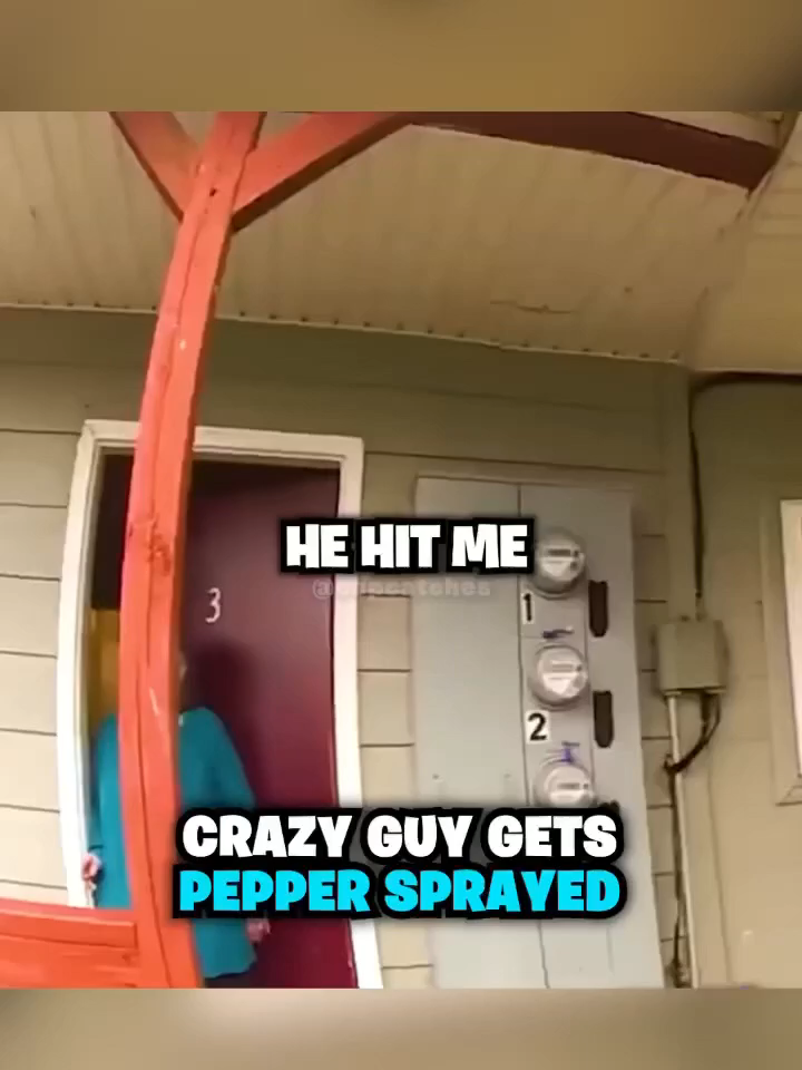 Cops PEPPER SPRAY Crazy Guy 😅