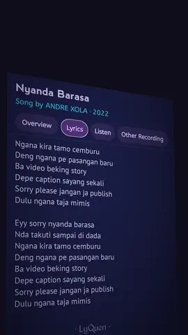 Nyanda Barasa 🎧🎶 #nyandabarasa #andrexola #lyrics #song #music #foryou #lyrics_songs #lyriqueen 