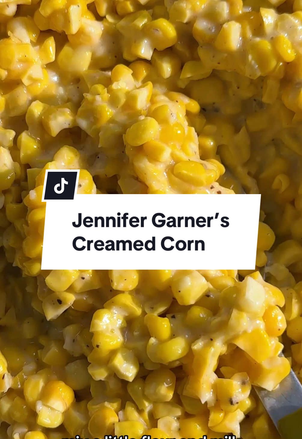 The secret to the best creamed corn? We tried the creamiest creamed corn using the sweetest tips and advice from  @Jen Garner ‘s mom. To get the recipe, visit our profile and click the 