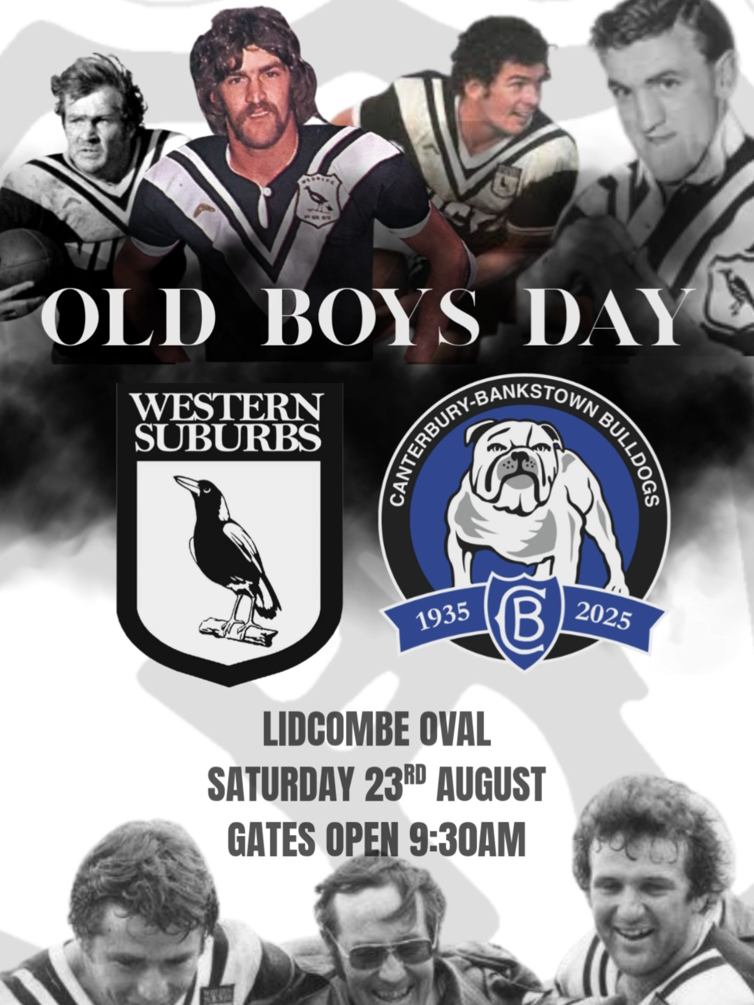 Old Boys Day 2025 ⚫⚪    Join us for our final home match of the year at Old Boys Day! Make your way to Lidcombe Oval for an exciting day of rugby league with a triple-header on Saturday, August 23rd!    🏈 10:00am - NSW Harvey Norman Women's Premiership: Wests Tigers vs. Penrith Panthers  🏈 12:00pm - Jersey Flegg Cup: Wests Tigers vs. Canterbury-Bankstown Bulldogs   🏈 2:15pm - Knock On Effect Cup NSW Cup: Western Suburbs Magpies vs. Canterbury-Bankstown Bulldogs    #rugbyleague #magpies #bulldogs #lidcombe #foryoupage #retro