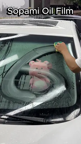Car oil film cleaning that u love car blecome new car #fentysuperbrandday #detailing #usa🇺🇸 #carcleaning 