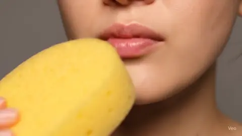 Needed a snack  🧽 #ai #asmr #satisfying #sponge#eat#food#yellow