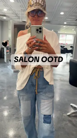 Just because I’m knocking on the door of 50 doesn’t mean I can’t be cute and trendy 💁‍♀️✨ Today’s salon OOTD is 90% TikTok Shop — jewelry, top, pants, shoes… all the finds I’m obsessed with right now! #salonstyle #Fashionover40 #TikTokShopFashion #chicandtrendy #OOTD #tiktokshopbacktoschool #tiktokshopcreatorpicks 