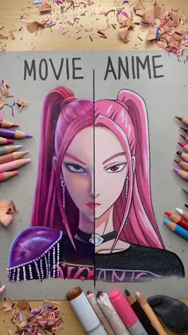 MOVIE VS ANIME! Which one is your favorite?✨ #kpopdemonhunters #kdh #huntrix #sajaboys #youridol #rumi #jinu #kpop #anime #fyp #foryou 