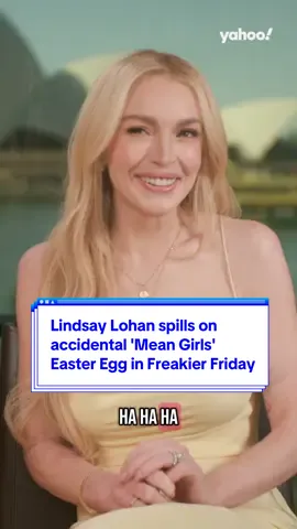 #LindsayLohan spills on accidental '#MeanGirls' Easter Egg in #FreakierFriday 💜 #october3rd #yahooaustralia 