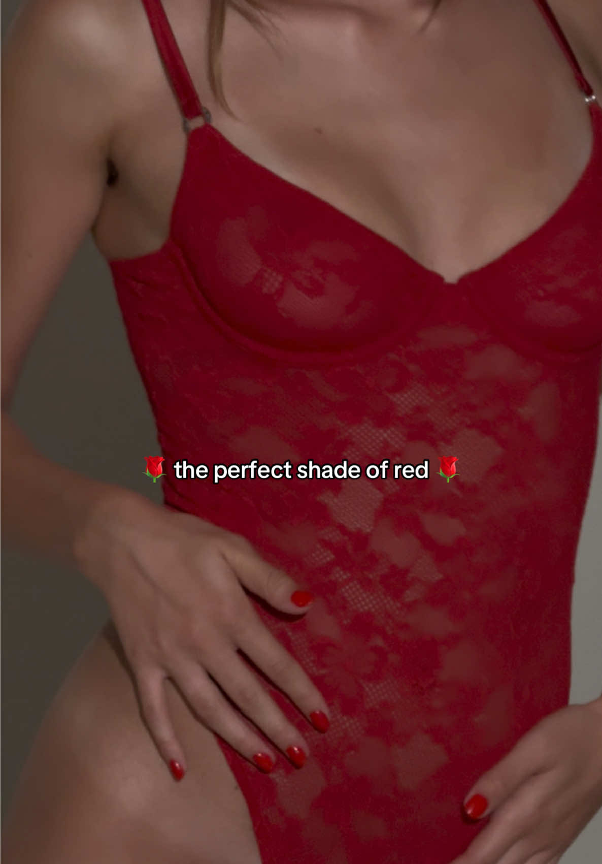 Bold, sultry, unforgettable ♥️ Our best-selling Le Stretch Lace Bodysuit in back in a hot new hue - Rouge #bodysuit #lacebodysuit  