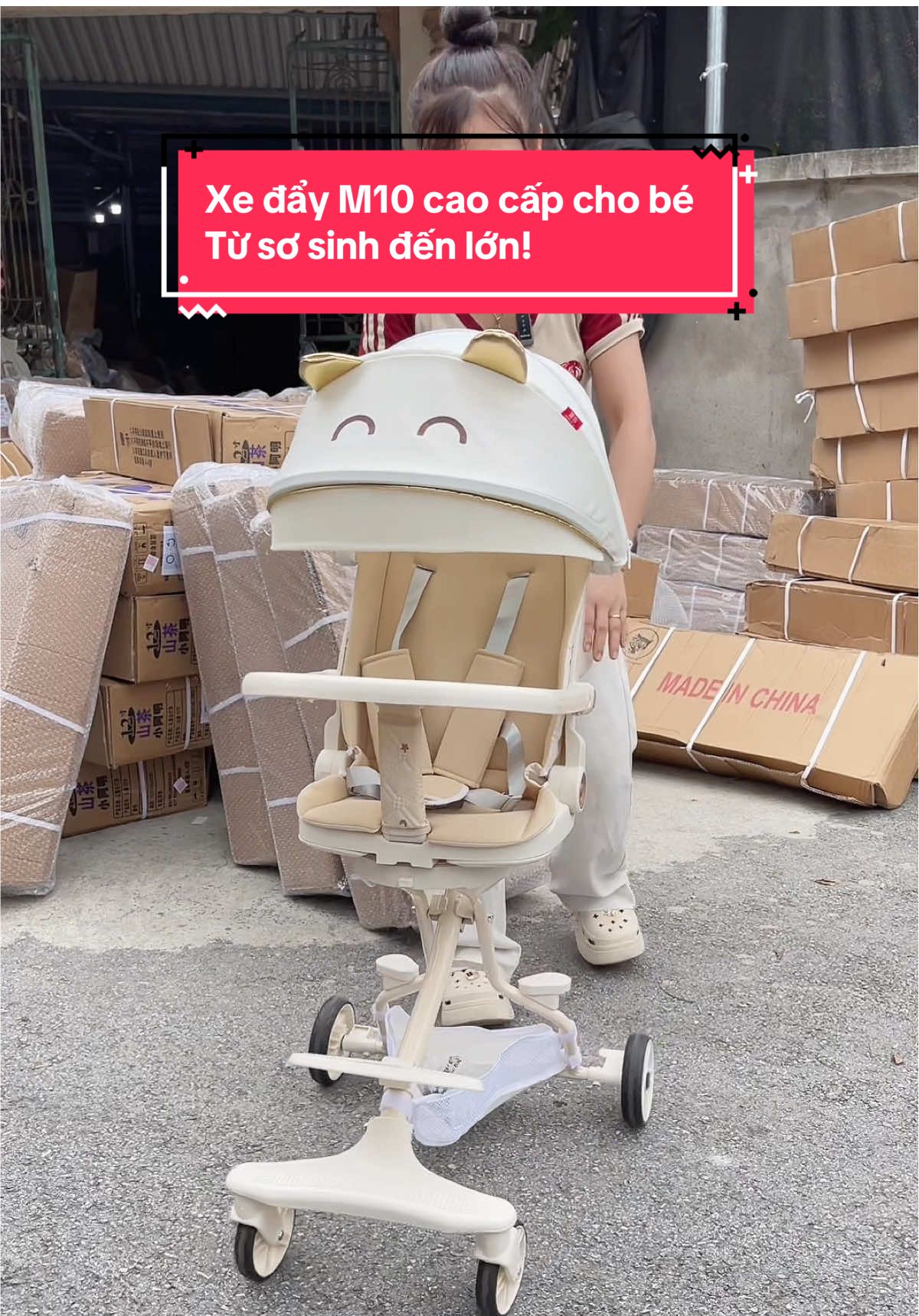 Xe đẩy M10 cao cấp cho bé từ sơ sinh đến lớn.2 chiều ,4 tư thế,gấp gọn ,chống lật tiện lợi an toàn cho bé. #xuhuong #khosihoado #xedaygapgon #xedayembe #xeday #mebimsua #LearnOnTikTok 