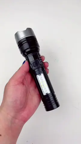 Rechargeable LED flashlight #LEDFlashlight #RechargeableFlashlight #TacticalFlashlight 