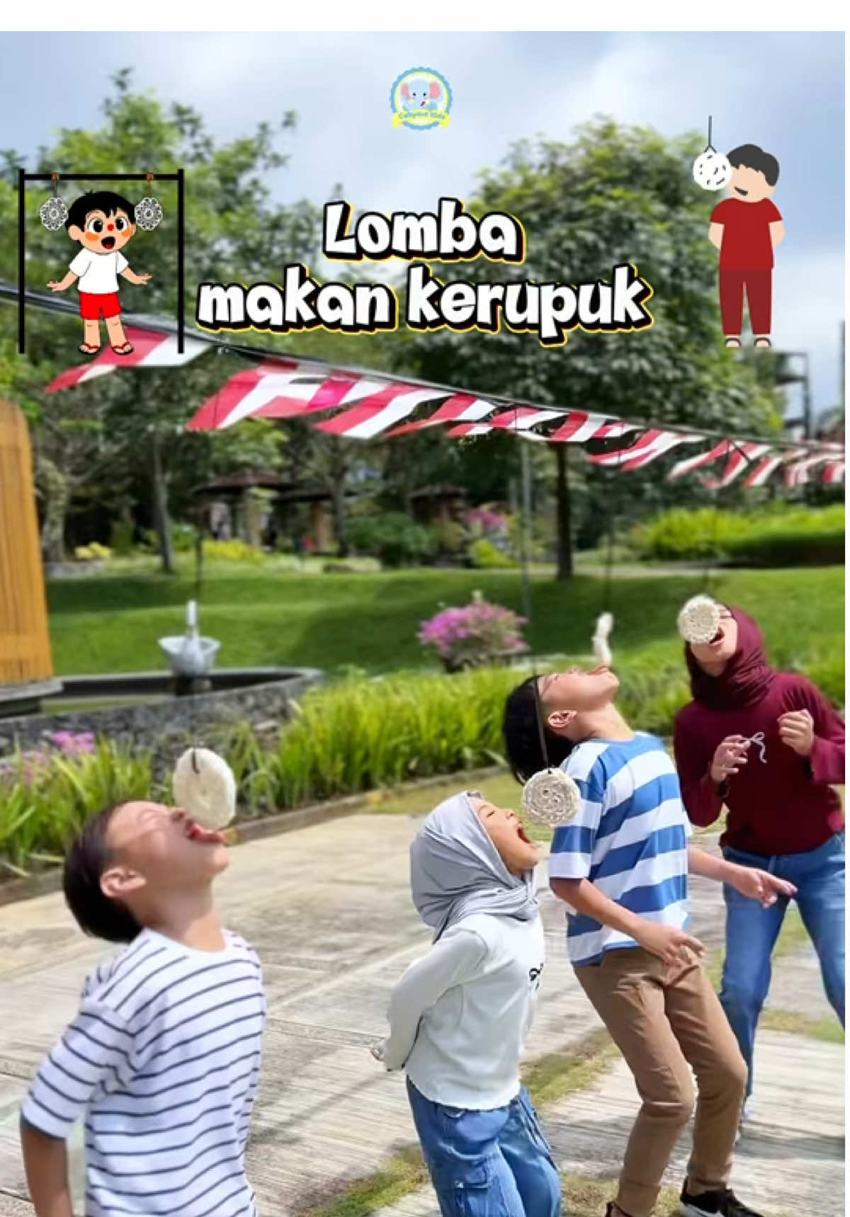 Keseruan lomba 17an makin pecah! Si kecil ikut lomba makan kerupuk dengan gaya lucunya yang bikin gemes, tapi yang bikin salfok… outfitnya dong! 🎯 Pakai kaos striped Cabydut dan kaos rib knit dengan pita @Hijab Anak Qaira 🇮🇩👕💥 Nyaman buat gerak bebas, tetap stylish meski mulut penuh kerupuk 😆 #Lomba17an #OutfitAnakGemes #CabydutStyle #KaosAnakLucu #RibKnitPita #StripedTeeAnak #OOTD17an #MerdekaBersamaCabydut  