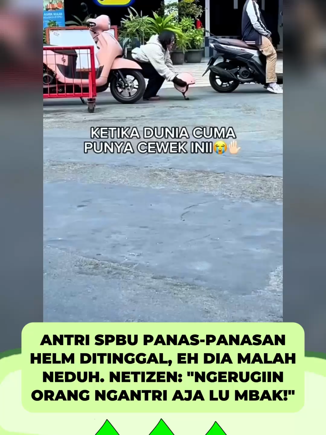 kok ada ya orang yang mikir gini??? sc: sekitar_bojongsari #spbu #pombensin #bensin #antri #antre #helm #netizen #kesel #biaya #berita #info #fyp #ForYou #viral #trending #videolucu #videoviral