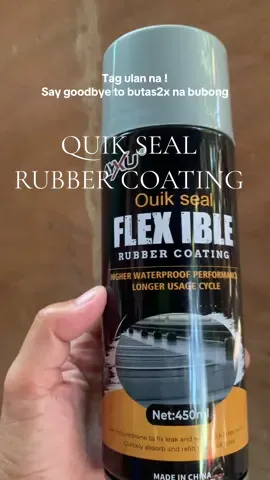 Quik seal Flexible rubber coating , tag ulan na kaya tapalan na nating mga butas2 na bubong #quiksealflexiblerubbercoating #pantapalsabutasngbubong #rubbercoatingspraysealant 