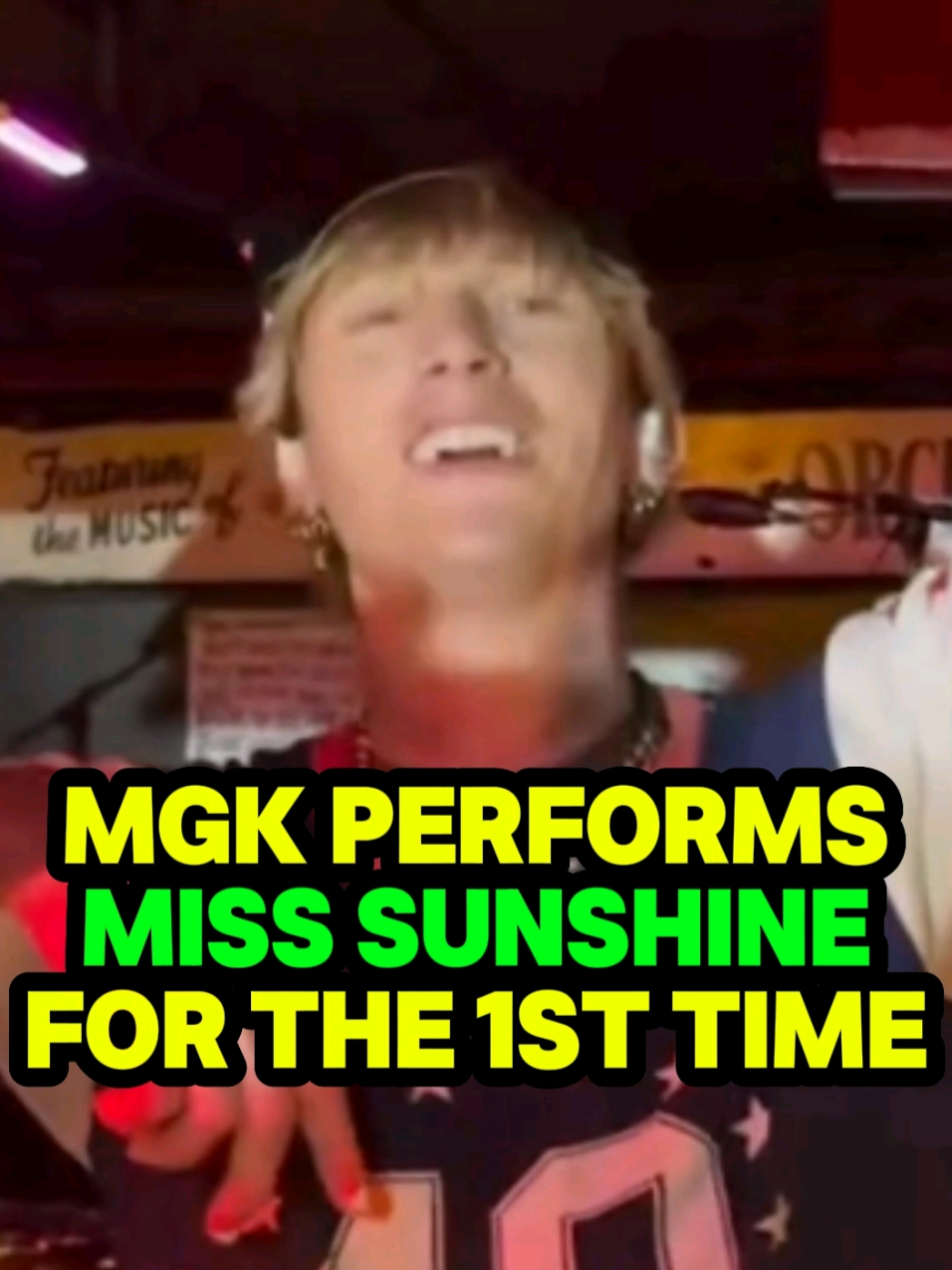 mgk will be doing another small show in LA on august 15 btw. 🎥: @atarby  📝: On August 5, 2025, mgk did a surprise show at Cellar Dog in New York City. mgk wrote on his IG story a few days ago that he will do a couple small shows. This NYC pop-up show was announced on the day of the performance. In this video, mgk is performing his latest song 
