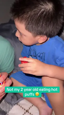 Not my 2 year old eating hot puffs 🫢#fyp #fypシ #fypシ゚viral #foryour 