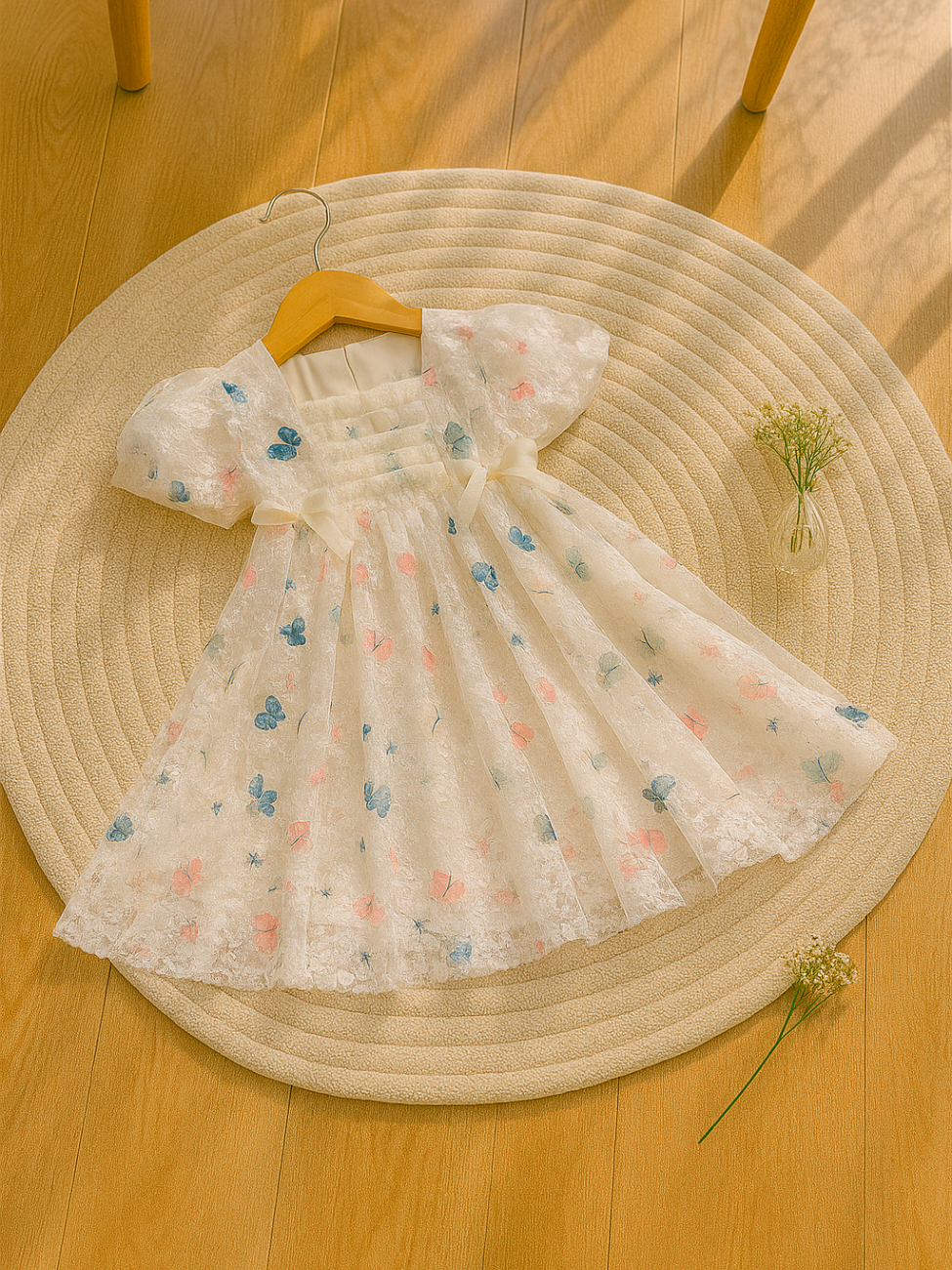 [HARGA SPESIAL LIVE PRINCESS KESLI] Dress Brukat Butterfly Anak Perempuan NTQ030 Gaun Katun Kids Fashion Bayi #dress #dressanak #dressanakkekinian #gaunanak #fyp 